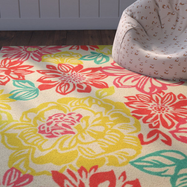 August Grove Amezcua HandTufted Pink/Yellow Area Rug & Reviews Wayfair